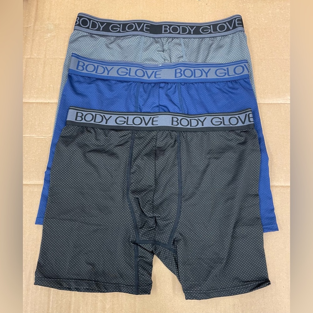 Men’s body glove brand, boxer briefs size large, 3 pack, brand new without tags